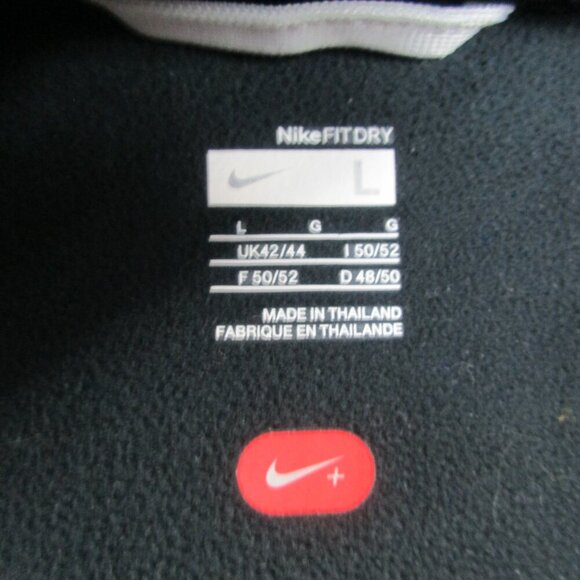 Nike Track Jacket Womens Large Dark Grey Fleece Lined Fit Dry Long Sleeve Zip-Up - Picture 5 of 11